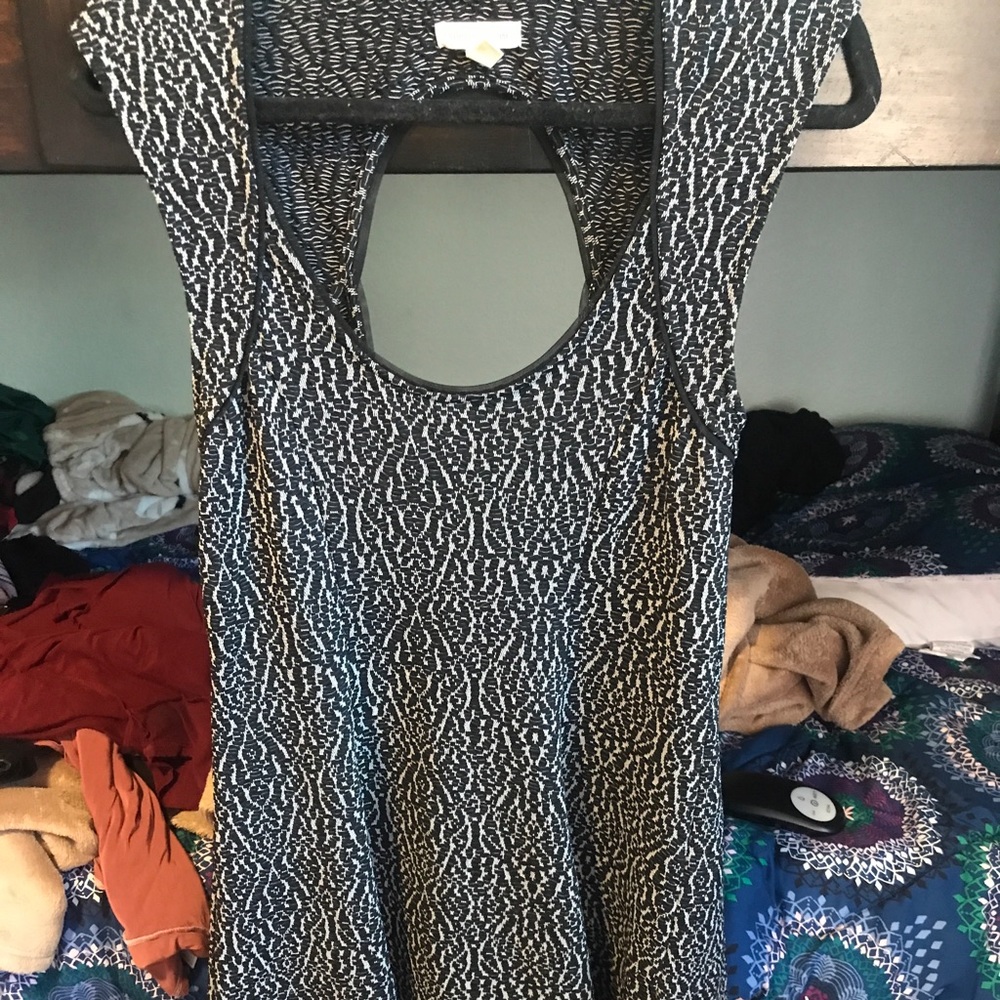 Urban brand, open back black dress